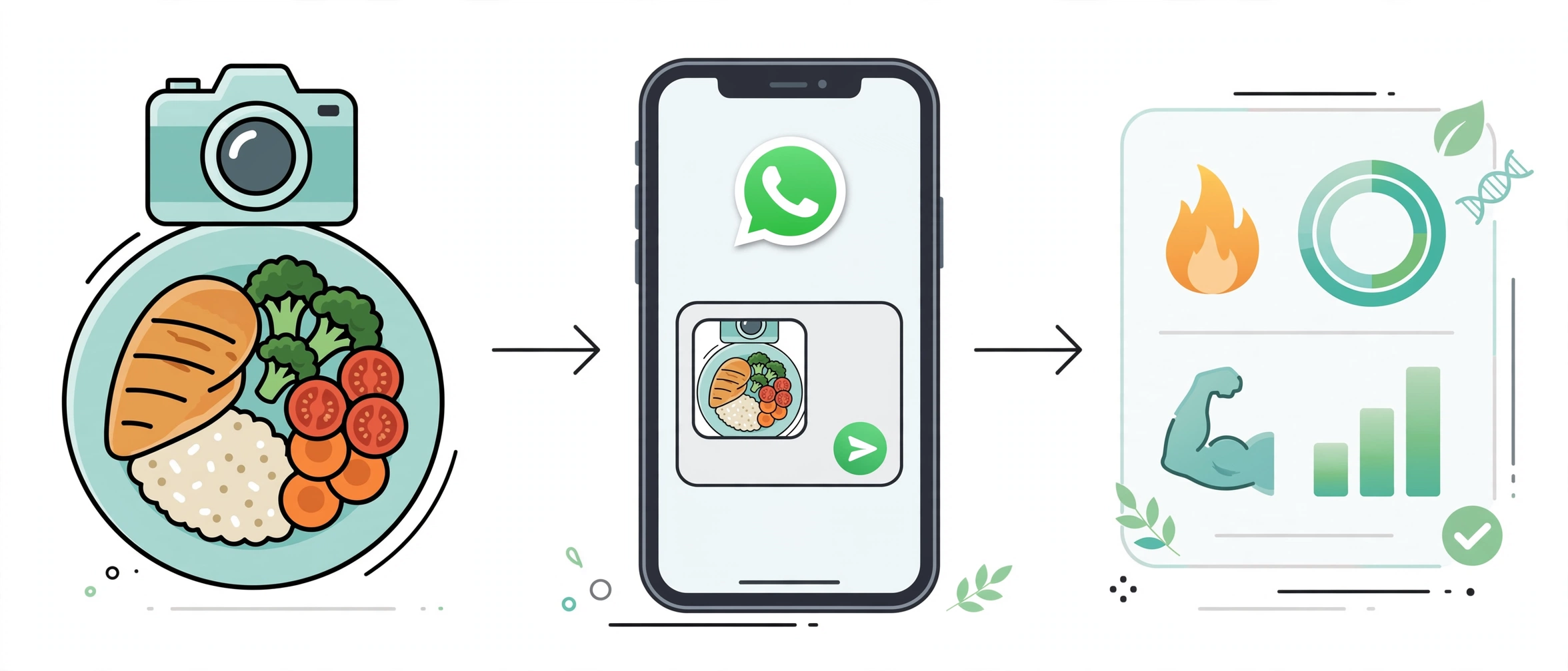 Como calcular as calorias e proteínas do meu prato de comida tirando uma foto e mandando direto pelo WhatsApp? — calcular cal