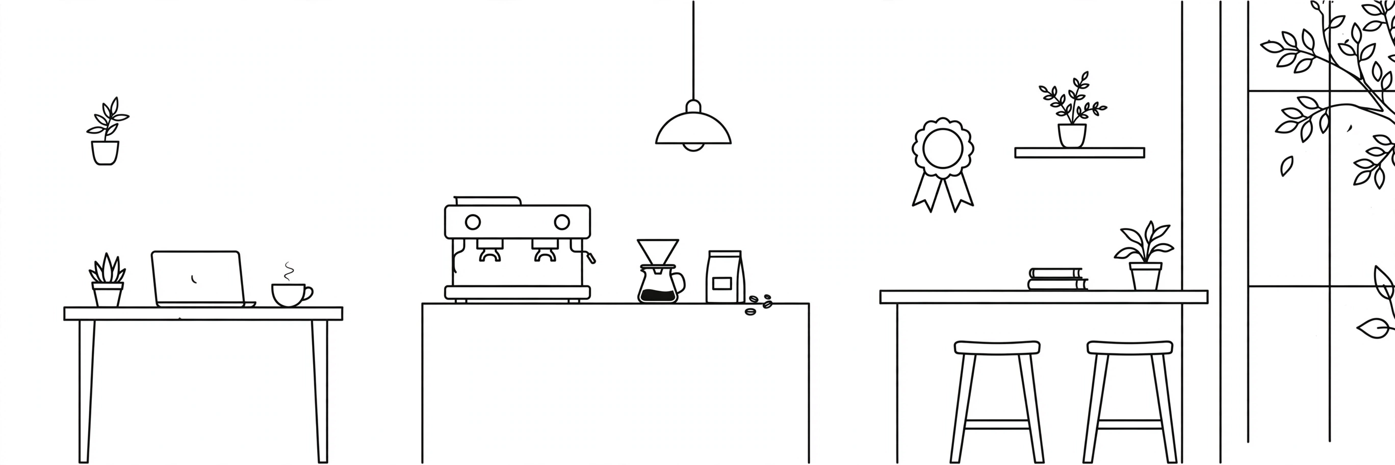 Espaço de coworking dentro de cafeteria de cafés especiais premiada no bairro Boulevard. — cafés especiais ribeirão preto
